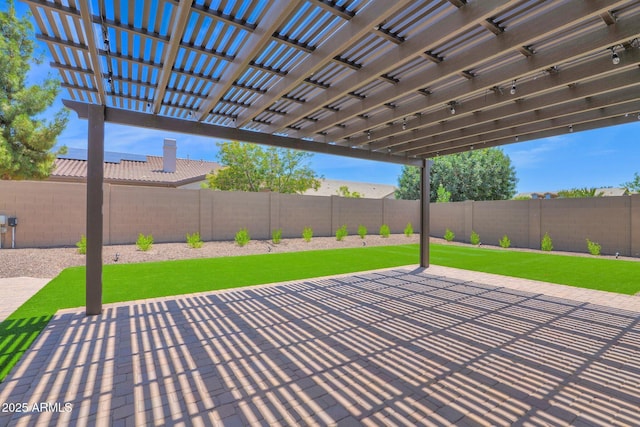 20115 E Sonoqui Blvd E, Queen Creek, AZ 85142 - fenced backyard featuring a pergola and a patio