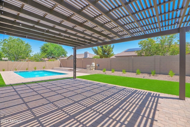 20115 E Sonoqui Blvd E, Queen Creek, AZ 85142 - fenced backyard featuring a patio and a pergola