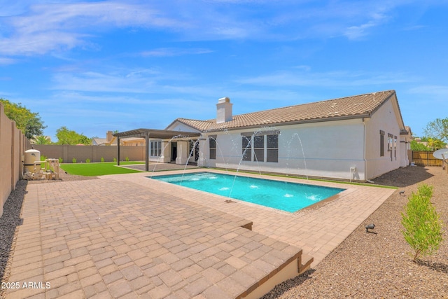 20115 E Sonoqui Blvd E, Queen Creek, AZ 85142 - view of swimming pool with a pergola, a patio, and a fenced backyard