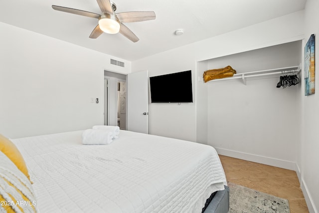 8315 E Devonshire Ave, Scottsdale, AZ 85251 - bedroom featuring a ceiling fan and baseboards
