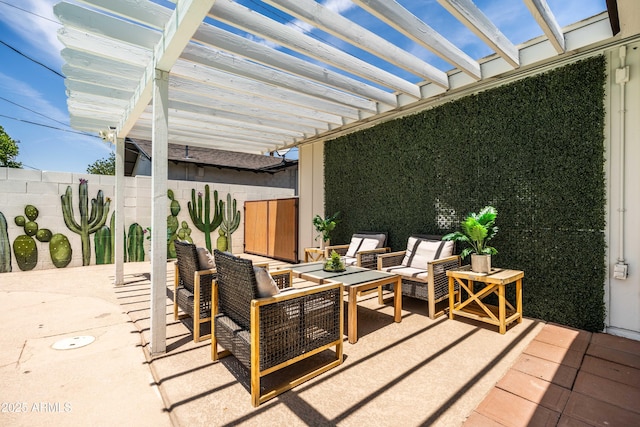 8315 E Devonshire Ave, Scottsdale, AZ 85251 - fenced backyard with a patio area and a pergola