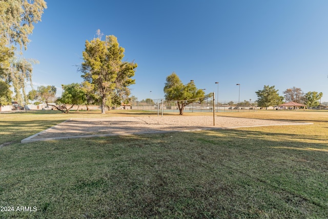 view of yard with volleyball court