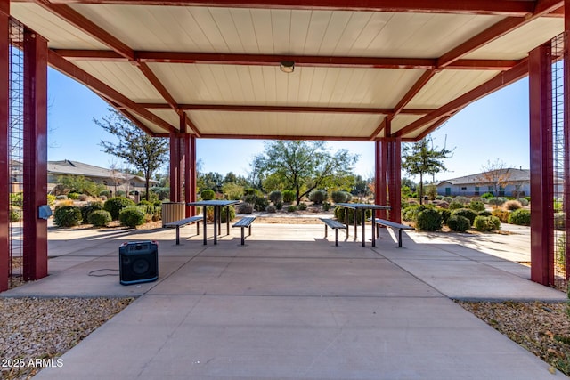 view of patio / terrace with a gazebo