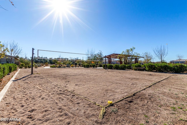 surrounding community featuring volleyball court