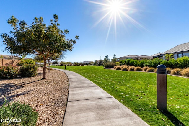 surrounding community featuring a yard