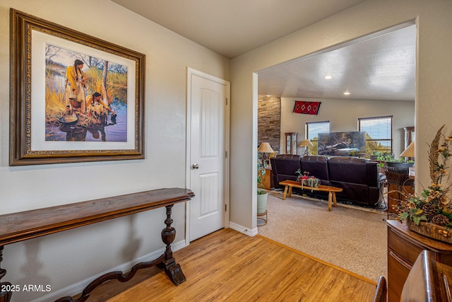 8870 Happy Trl, Show Low, AZ 85901 - corridor featuring light wood-style flooring and recessed lighting