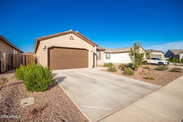 view of front facade with a garage