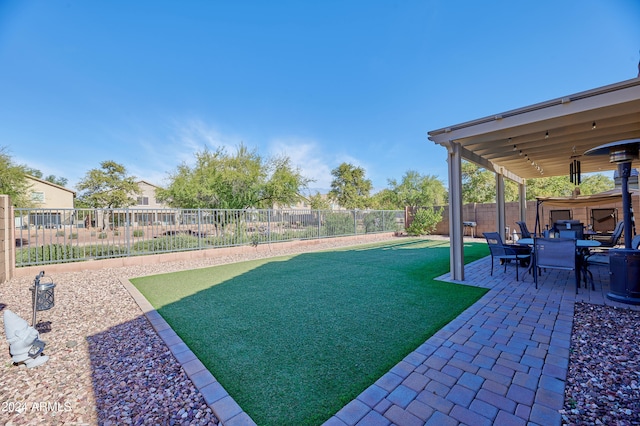 view of yard with a patio