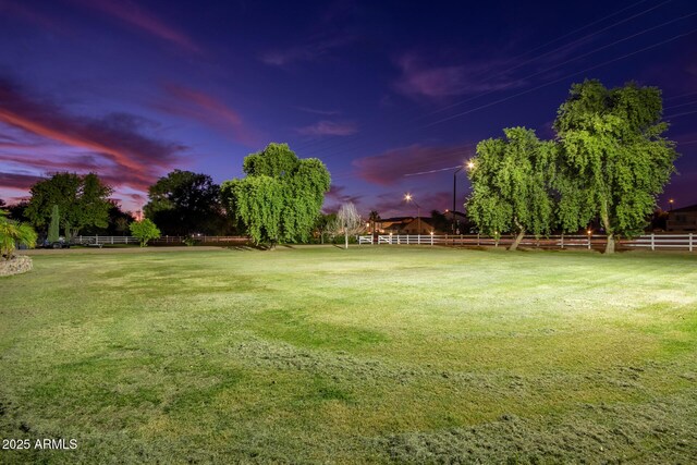 14749 E Pecos Rd, Gilbert, AZ 85295 - yard at dusk featuring fence and a rural view