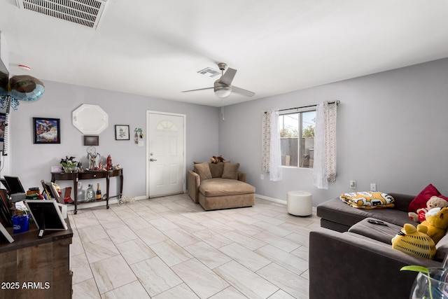 5044 N 18th Ave, Phoenix, AZ 85015 - living room with a ceiling fan and baseboards