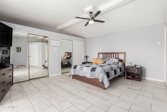 5044 N 18th Ave, Phoenix, AZ 85015 - bedroom featuring two closets and ceiling fan