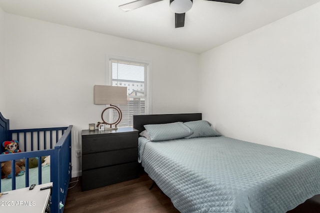 5044 N 18th Ave, Phoenix, AZ 85015 - bedroom with dark wood finished floors and a ceiling fan