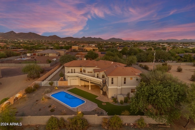 exterior space with a mountain view