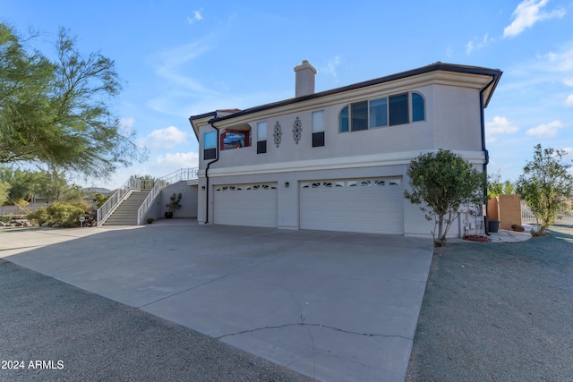 view of front of home featuring a garage