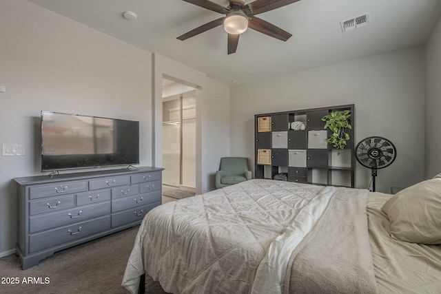 22463 E Desert Spoon Dr, Queen Creek, AZ 85142 - bedroom featuring carpet flooring, ceiling fan, ensuite bath, and baseboards