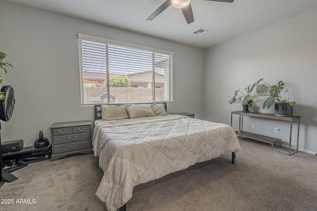 22463 E Desert Spoon Dr, Queen Creek, AZ 85142 - carpeted bedroom featuring a ceiling fan