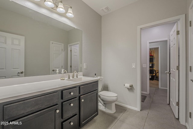 22463 E Desert Spoon Dr, Queen Creek, AZ 85142 - bathroom featuring tile patterned flooring, toilet, vanity, and baseboards