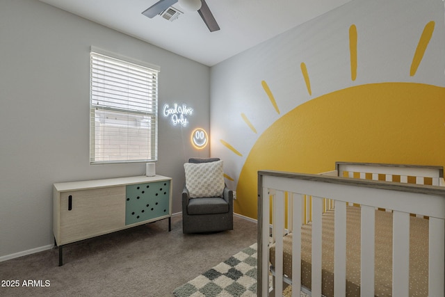 22463 E Desert Spoon Dr, Queen Creek, AZ 85142 - carpeted bedroom with baseboards and ceiling fan