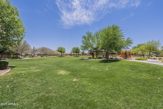 22463 E Desert Spoon Dr, Queen Creek, AZ 85142 - view of home's community with a gazebo and a lawn