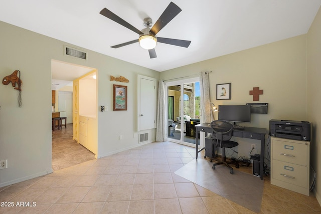16108 E Emerald Dr Unit 106, Fountain Hills, AZ 85268 - office featuring ceiling fan and light tile patterned flooring