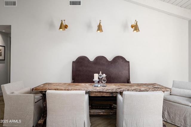 unfurnished dining area featuring hardwood / wood-style floors