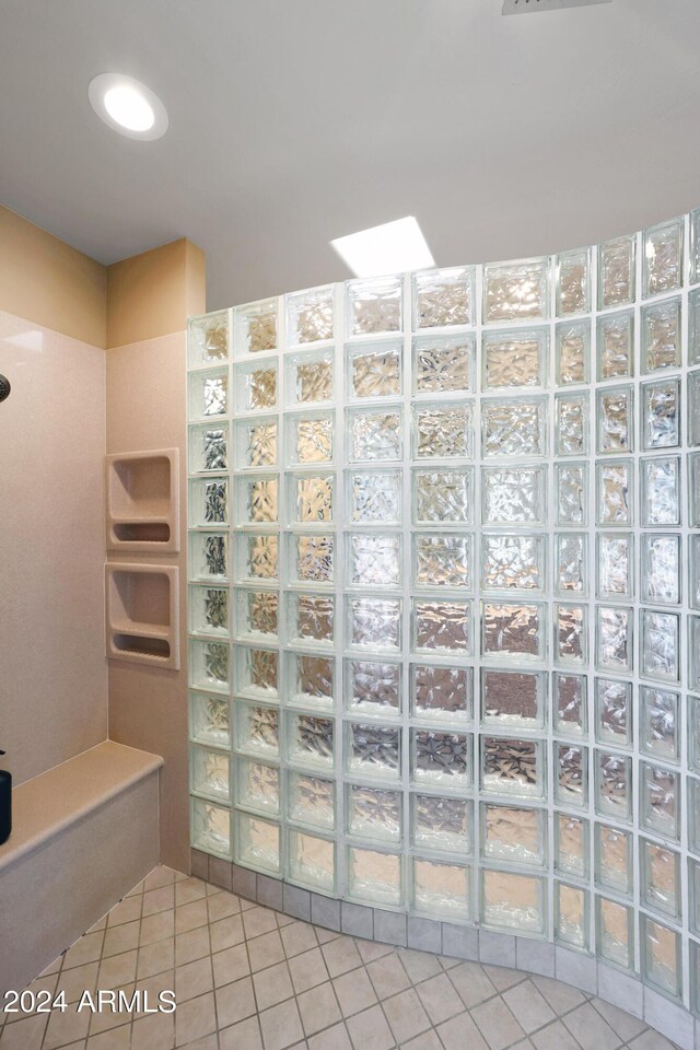 bathroom featuring tile patterned flooring