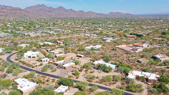 bird's eye view featuring a mountain view