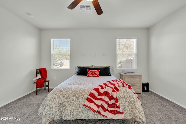 4714 W Nutmeg Ave, Coolidge, AZ 85128 - carpeted bedroom with baseboards and ceiling fan
