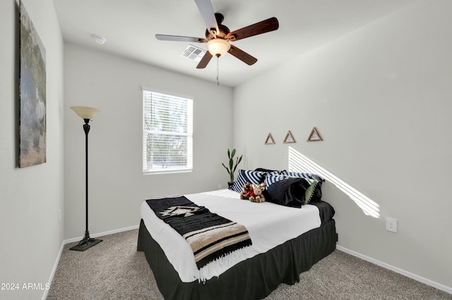 4714 W Nutmeg Ave, Coolidge, AZ 85128 - bedroom featuring carpet flooring and ceiling fan