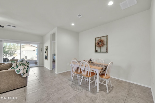 4714 W Nutmeg Ave, Coolidge, AZ 85128 - dining area featuring light tile patterned floors and recessed lighting