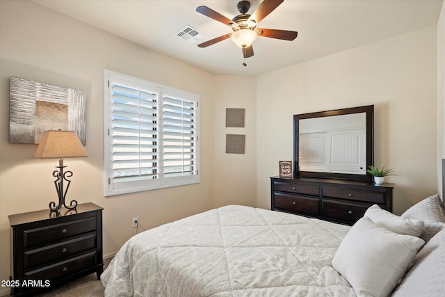 8733 E Jacaranda St, Mesa, AZ 85207 - bedroom with a ceiling fan and visible vents