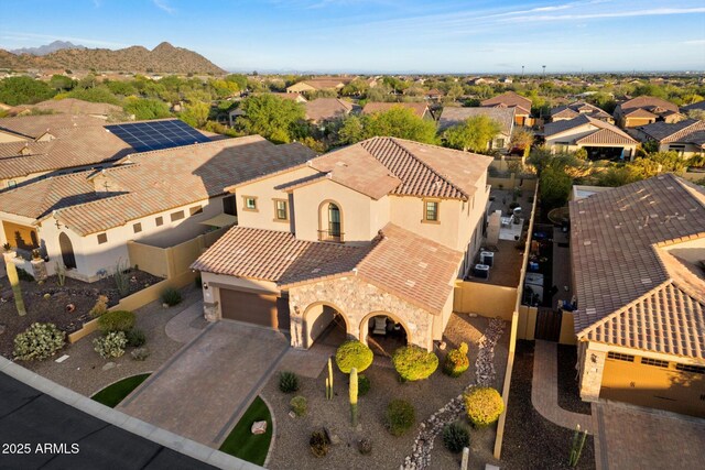 8733 E Jacaranda St, Mesa, AZ 85207 - aerial view with a residential view and a mountain view