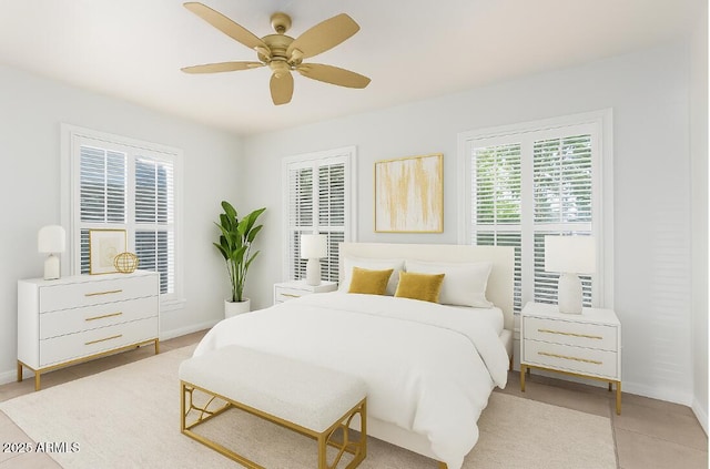 445 W 1st St, Mesa, AZ 85202 - bedroom featuring baseboards and ceiling fan