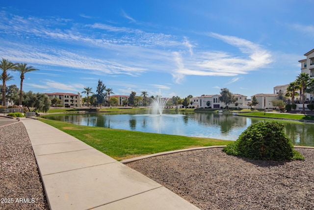 property view of water featuring a residential view