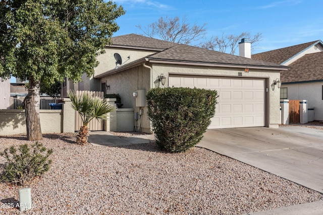 view of property exterior featuring a garage