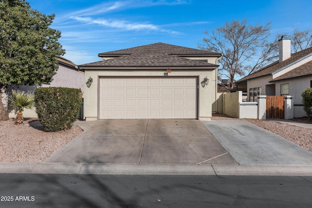 view of front facade with a garage