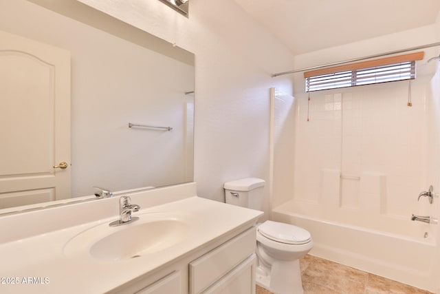 19002 N Toledo Ave, Maricopa, AZ 85138 - full bathroom featuring toilet, vanity, and washtub / shower combination