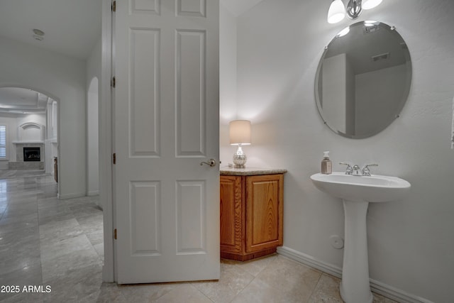 bathroom featuring tile patterned floors