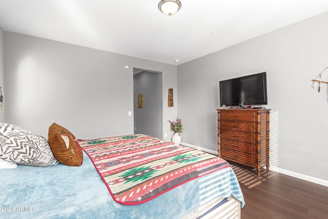 bedroom featuring hardwood / wood-style flooring