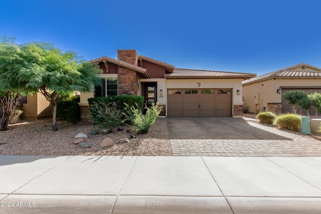 view of front of house featuring a garage