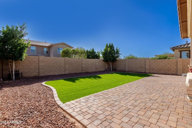 view of yard featuring a patio area