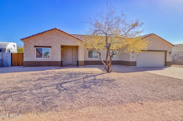 view of front of home featuring a garage