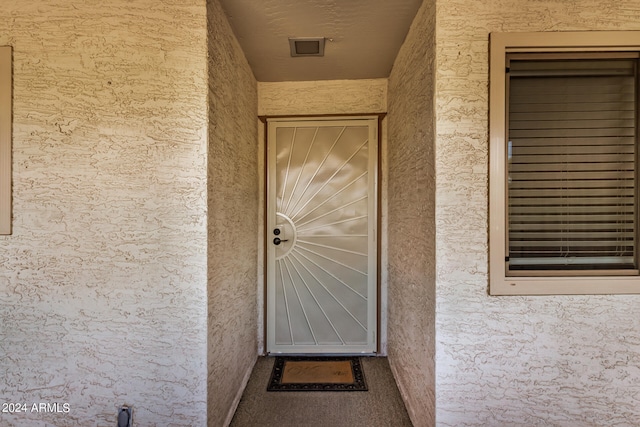 view of doorway to property