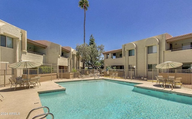 view of pool with a patio