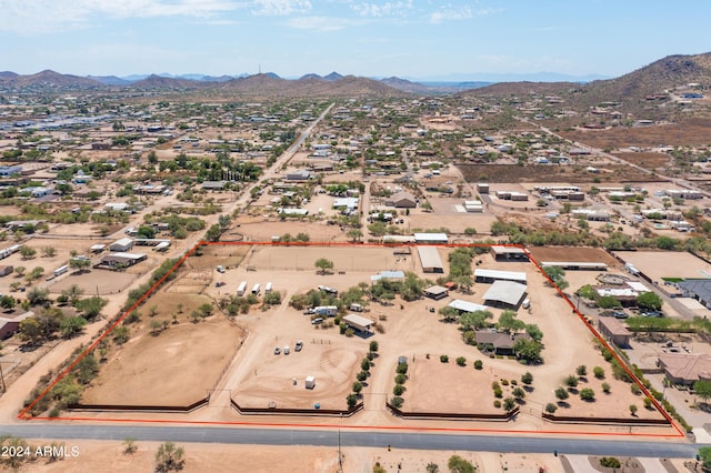 bird's eye view featuring a mountain view