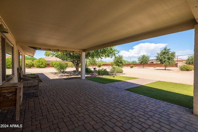 view of patio / terrace with fence