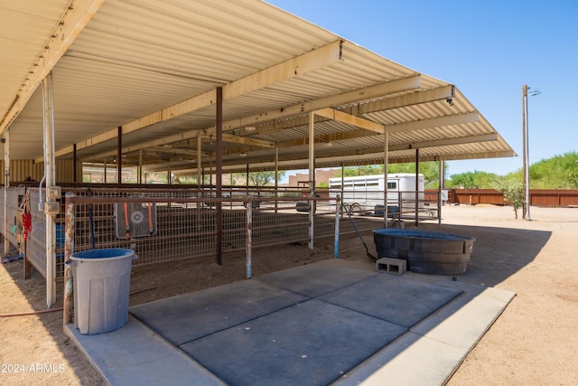 view of horse barn