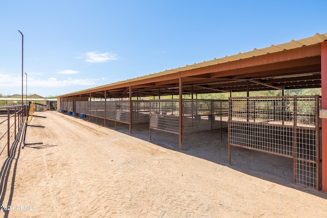 view of horse barn