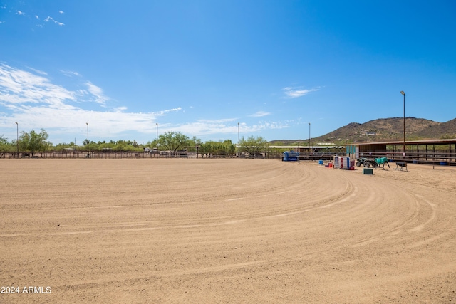 view of property's community featuring a mountain view and a rural view