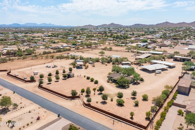 aerial view featuring a mountain view